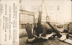 Dunn Stockless Anchor, American Steel Foundries Chester, PA Postcard Postcard Postcard