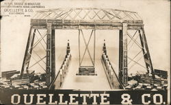 Aerial Bridge in miniature constructed with Aerial lead pencils. Ouellette & Co Stationers Postcard