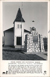 Union Church and Historical Marker, Vallecito, Calaveras County, California Postcard Postcard Postcard