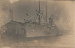 SS Sherman United States Navy Transport Service Pier #12 Postcard