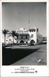 Radio KIST as seen from De La Guerra Street, Looking West Postcard