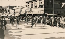 Military Men Marching in a Parade Postcard