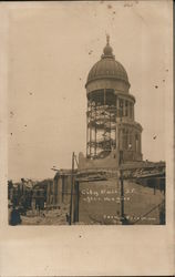 City Hall After the Fire Postcard