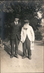 Two Men, Sutro Heights / Golden Gate Park? Postcard