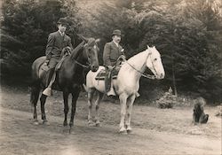 Men on Horseback in Golden Gate Park Postcard