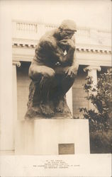 The Thinker by Auguste Rodin, Legion of Honor Postcard