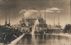 The Lagoon in Front of the Horticultural Palace, PPIE 1915 Postcard