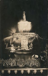 Fountain, Neptune with Raised Trident? Postcard