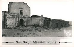 San Diego Mission Ruins Postcard