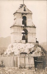 Mission Style tower of bells Postcard