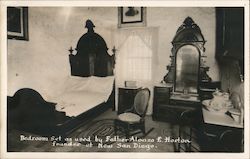 Bedroom Set of Father Alonzo E. Horton founder of New San Diego Postcard