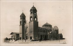Old and New Mission Dolores Postcard