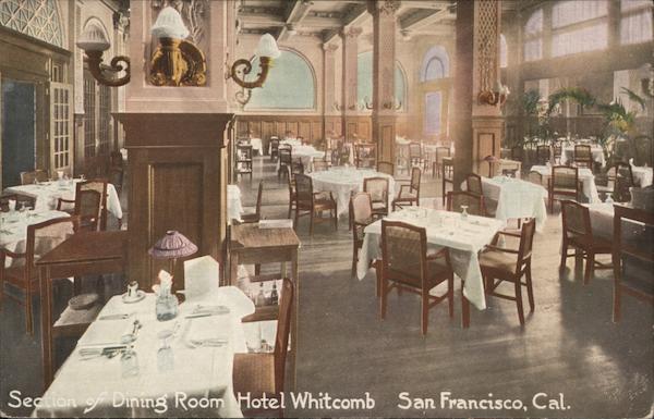 Section of Dining Room Hotel Whitcomb San Francisco California