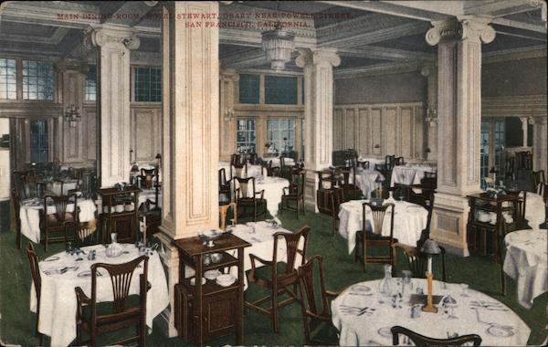 Main Dining Room, Hotel Stewart - Geary near Powell Street San Francisco California