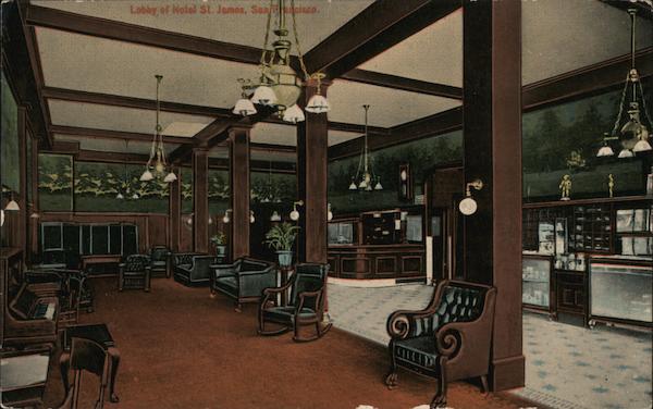 Lobby of Hotel St. James, San Francisco California