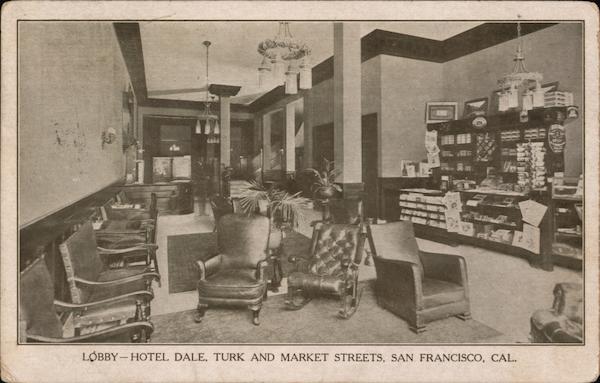 Lobby - Hotel Dale, Turk and Market Streets San Francisco California