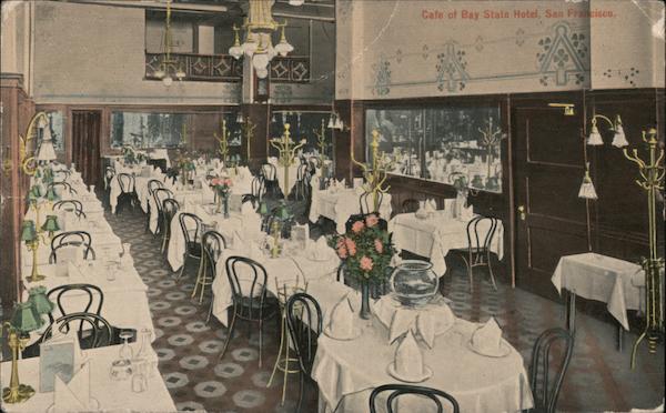 Cafe of Bay State Hotel, San Francisco California