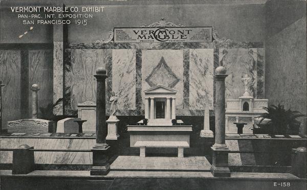 Vermont Marble Company Exhibit - Panama-Pacific International Exposition 1915 San Francisco California