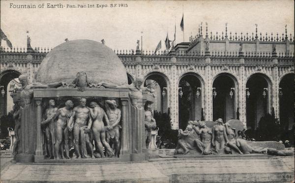 Fountain of Earth San Francisco California 1915 Panama-Pacific International Exposition (PPIE)