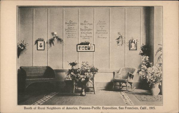 Booth of Royal Neighbors of America - Panama Pacific International Exposition 1915 San Francisco California