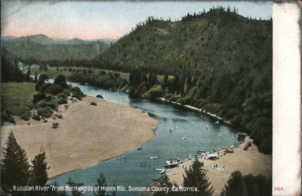 Russian River From the Heights of Monte Rio Guerneville California