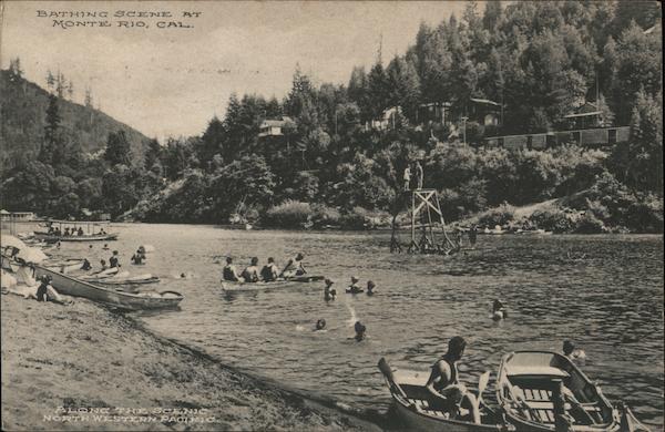 Bathing Scene Monte Rio California