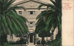 Entrance to Collef of Notre Dame Postcard