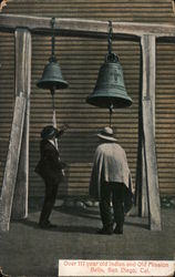 Over 117 year old Indian and Old Mission Bells Postcard