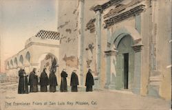 The Franciscan Friars at San Luis Rey Mission Postcard