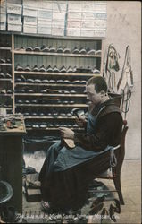 The Shoemaker Monk, Santa Barbara Mission California Postcard Postcard Postcard