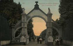Entrance to Sutro Heights Postcard