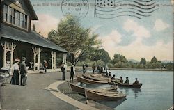 Boat House and Boat Landing, Stow Lake, Golden Gate Park, San Francisco, California Postcard