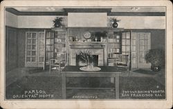 Parlor in Oriental Home - 940 Washington Street Postcard