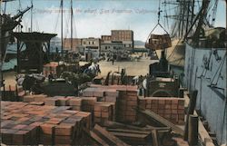 Shipping scene on the warf Postcard