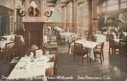 Section of Dining Room Hotel Whitcomb Postcard
