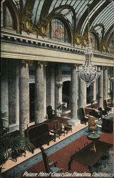 Palace Hotel Court, San Francisco, California Postcard