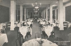 Section of Main Dining Room, Hotel Plaza Postcard
