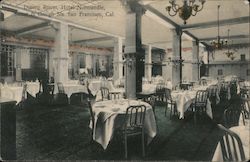 Dining Room, Hotel Normandie, Sutter & Gough Sts. Postcard
