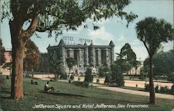Jefferson Square and Hotel Jefferson Postcard