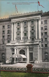 Mason Street Entrance, Fairmont Hotel Postcard
