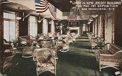 Lobby in New Jersey Building, Panama-Pacific International Expo 1915 Postcard
