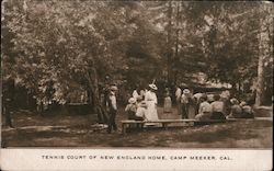 Tennis Court of New England Home Postcard