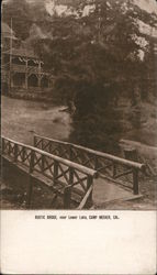 Rustic bridge, near Lower Lake Postcard