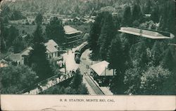 Railroad Station Monte Rio, CA Postcard Postcard Postcard