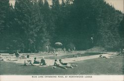 Blue Lake Swimming Pool, Northwood Lodge and Golf Course Postcard