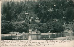 View of Monte Rio and Riverboat Postcard