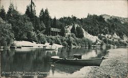 River scene looking toward Camp Rio Nido, CA Postcard Postcard Postcard