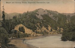 Beach and Bathing House, Eaglenest Postcard