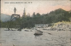 Sandy Beach Monte Rio, CA Postcard Postcard Postcard