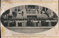 Students and Teachers of the Santa Rosa Business College Postcard